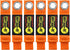 Heavy-Duty Wrap-It Storage Straps 7-inch, 6-Pack Blaze Orange - Garage Organizer and Appliance Cord Holder