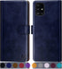 SUANPOT Leather Wallet Case for Samsung Galaxy A71 5G - RFID Card Holder, Shockproof Flip Folio, Blue