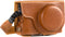 MegaGear MG1260 Ever Ready Leather Camera Case for Panasonic Lumix DC-ZS80, DC-ZS70, DC-TZ95, DC-TZ90 - Light Brown