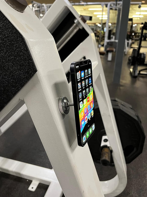 Gym Dual Magnetic Phone Mount & Holder, Attaches Magnetically to Metal Surface