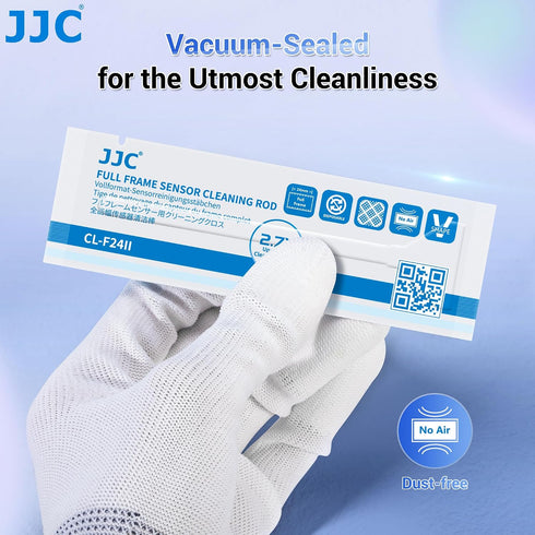 JJC 12pcs 24mm CMOS Full Frame Sensor Microfiber Cloth Cleaning Swab Cleaning Stick for Reflex & Mirrorless Digital