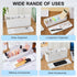 Tatuo 2 Pcs Cable Organizer Box with Wire Ties, Plastic Cord Storage Box with Lid for Home Office Accessories