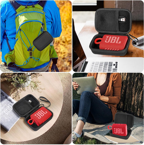 GeeRic Hard Case Compatible with JBL GO3, EVA Case for Protection and Outdoor Use