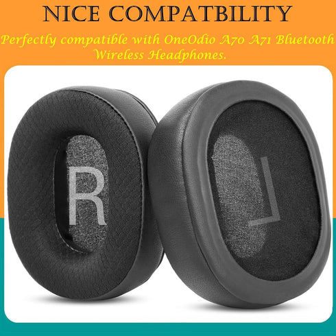 TaiZiChangQin A71 Upgrade Ear Pads - Replacement Ear Cushions for OneOdio A70 A71 Bluetooth Wireless Headphone DIY
