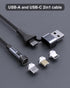 N. NETDOT Magnetic Charging Cable,6in1 Gen12 (6.6ft/3 Pack Black) 18W Fast Charging Magnetic Phone Charger,USB-A and USB-C Magnetic Charger for USB-C,Micro-USB and i-Product by N. NETDOT