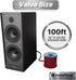 InstallGear 14 Gauge Speaker Wire Cable (100 Foot) - True Spec Soft Touch Red/Black for Car Stereos, Home Theater