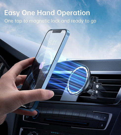 XooFly Magnetic Car Mount Holder, Portable Device Mount for iPhone 15, 14, 13, 12 Pro Max Mini Plus