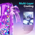 NGB Designed iPhone 12 Mini Case, Purple/Blue Glitter Liquid Sparkle Cover with Tempered Glass Protector
