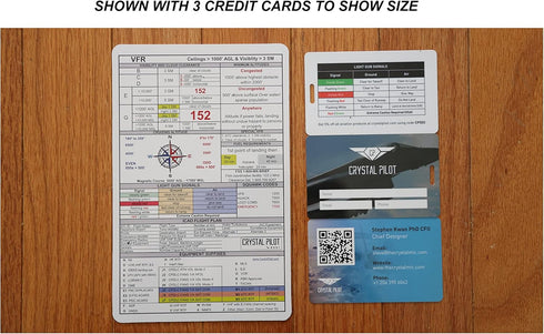 Crystal Pilot VFR and IFR Placard, Medium (4.5 x 7 inches)