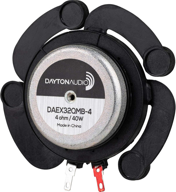 Dayton Audio DAEX32QMB-4 Mega Bass 32mm Quad Feet Exciter - 40W 4 Ohm
