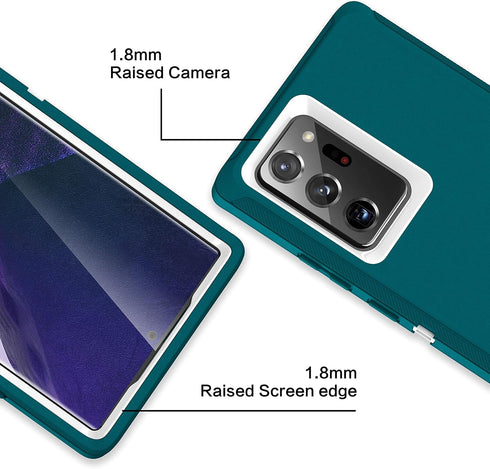 MXX Galaxy Note 20 Heavy Duty Protective Case, 3 Layers Rugged Rubber Shockproof Cover for Galaxy Note 20 (Tuscan