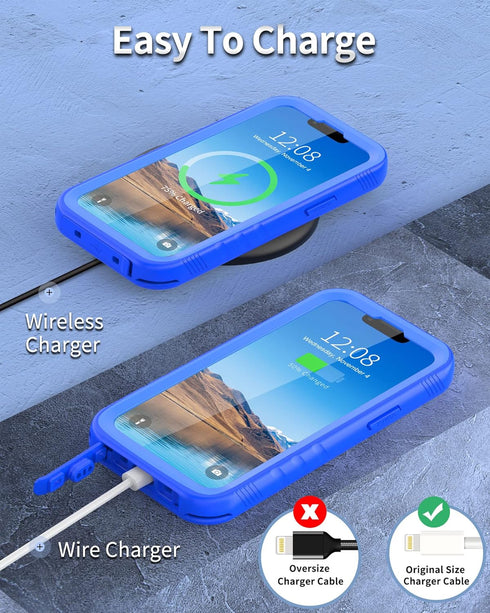 SPORTLINK iPhone 13 Mini Waterproof Case - Built in Screen Protector Full Body Shockproof Dustproof IP68 Waterproof