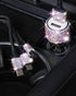 Bling USB Car Charger, 5V 2.4A Dual Port Fast Adapter with 4ft Nylon Type C Micro USB Charging Cable