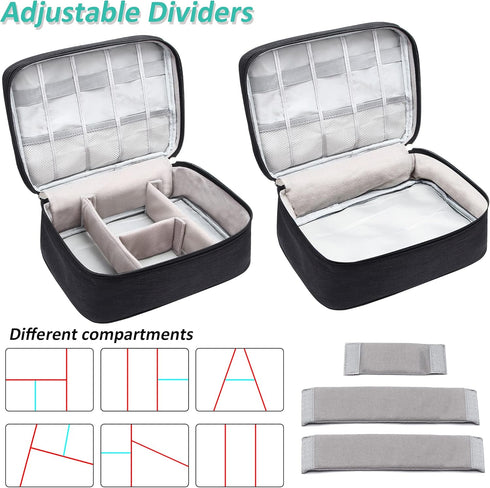 Electronics Organizer Travel Bag, Waterproof Portable Digital Storage Case for Cables & Accessories