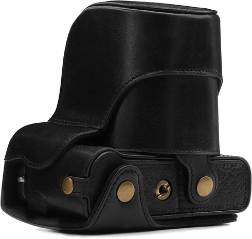 MegaGear Leather Camera Case for Fujifilm X-E3 with 23mm & 18-55mm Lens