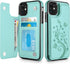 HianDier Slim Wallet Case for iPhone 11, 6.1-inch Protective Flip Folio with Credit Card Slot, Green