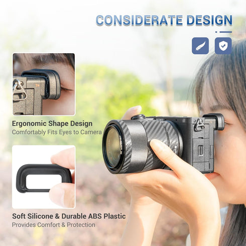 A6700 2 Pack A6700 FDA-EP20 Material,360-Degree Eyepiece Eyecup Eye Cup, JJC Eyecup Viewfinder for Sony Camera