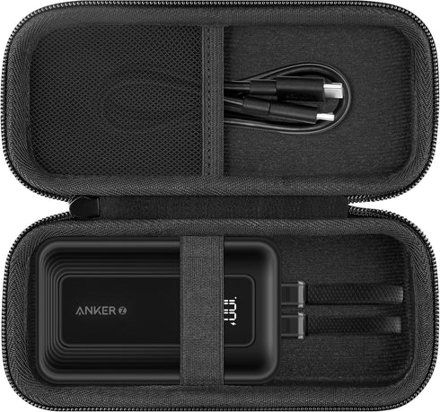 khanka Hard Travel Case for Anker Zolo Power Bank, 10,000mAh 30W Portable Charger, Case Only (Black)