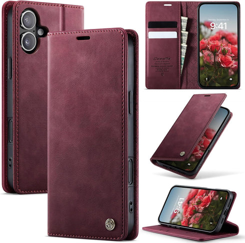 Cracedily Wallet Case for iPhone 17 Leather Wallet Flip Cover with Card Holder,