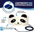 CozyPhones Ivory Panda Over Ear Headband Headphones - Kids Volume Limited, Thin Speakers & Soft Fleece Design.