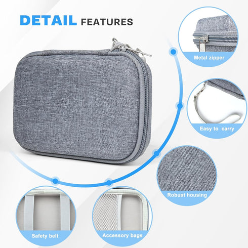 Travel Hard Case for UCOMX Nano/Apple MagSafe Duo/Iseyyox/Rtops/LISEN 3 in 1 Wireless Foldable Magnetic Charger, Gray