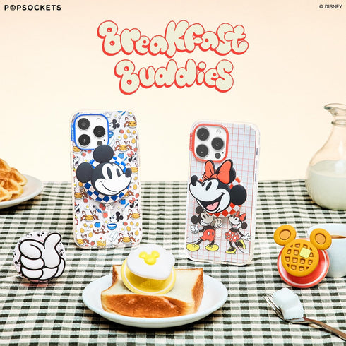 PopSockets Round Phone Grip Compatible with MagSafe, Disney Breakfast Buddies - Sunny Side Up, Adapter Ring Included,