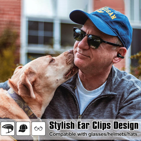 Open Ear Earbuds, Wireless Bluetooth 5.3 Clip-on Headphones, 40H Playtime for Workouts Running
