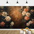Drgilau 12X10ft Brown-2 Vintage Floral Photography Backdrop, Retro Oil Painting Flowers Photography Backdrop Abstract