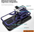 LMDAMZ Heavy Duty Military Grade Shockproof Kickstand Case for Samsung Galaxy A52(5G) (Blue), Double Protection (TPU+PC)