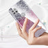 BAISRKE Moto G 5G Case, Motorola One 5G Ace Glitter Sparkle Shockproof Clear Hard Back Cover - Pink