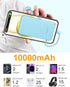 miisso Ultra Slim 10000mAh Power Bank with Built-in Cables, Pocket Size USB C Portable Charger