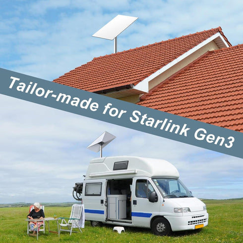 Starlink Gen 3 Pipe Adapter, Pole Mount Adapter Kit, Compatible with STARLINK Standard Dish & V3 Kickstand Dishy,