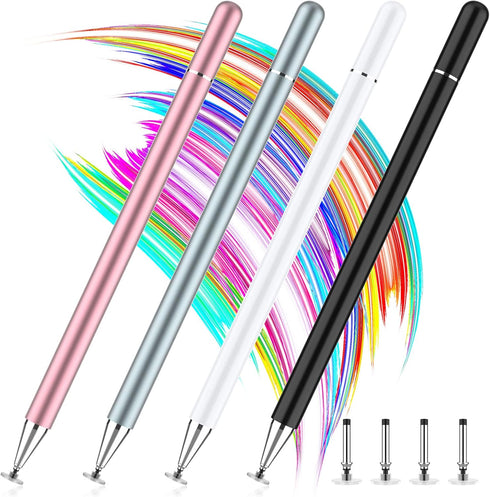 Stylus Pens for Touch Screen, 4 Pack Disc Universal Stylus Pen for iPad Pro/iPhone/Android Tablets