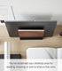 Yamazaki Home Rin Portable Laptop Holder Stand, Wooden Storage Station for Desk in Bedroom or Office