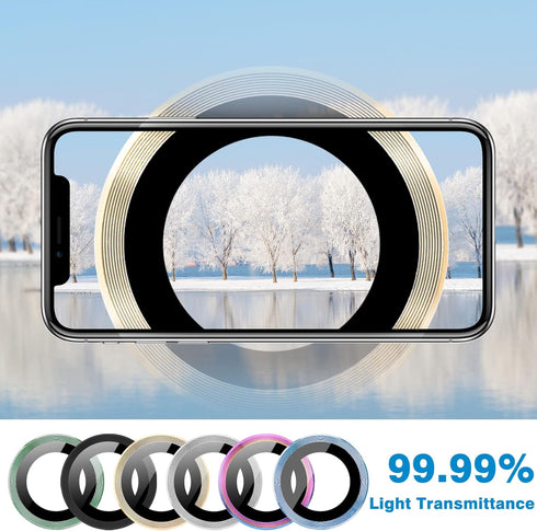 Compatible with iPhone 14 Pro / 14 Pro Max Camera Lens Protector, Anti-Scratch Lens Cover 9H Tempered Glass Metal Camera Screen Protector Shockproof Camera Ring - 3 Pcs Black