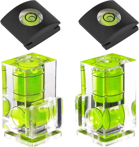 Hot Shoe Level, 4Pack ChromLives Hot Shoe Bubble Level Camera Hot Shoe Cover 2 Axis Bubble Spirit Level for DSLR Cameras