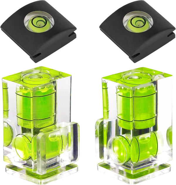 Hot Shoe Level, 4Pack ChromLives Hot Shoe Bubble Level Camera Hot Shoe Cover 2 Axis Bubble Spirit Level for DSLR Cameras