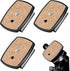 Josojoou 3PCS Universal 43x43mm Tripod Quick Release Plate, Wood Camera Tripod Mount Adapter