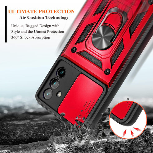 NZND Case for Samsung Galaxy A13 5G with Tempered Glass Screen Protector, Full-Body Protective Military-Grade