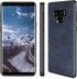 SALAWAT Compatible Galaxy Note 9 Case Slim PU Leather Vintage Shockproof Cover, Lightweight TPU Bumper (Blue)