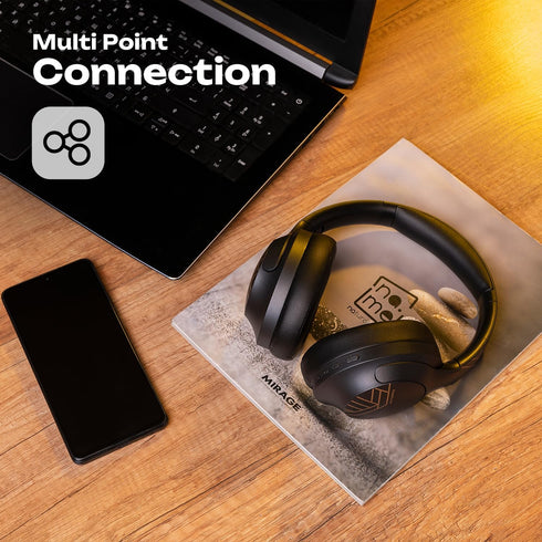 PowerLocus Bluetooth Headphones Over Ear, 50H Playtime, Wireless Headset with Microphone and HiFi Stereo Deep Bass