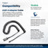 TruVoice U10P-S Adapter for Plantronics and TruVoice Quick Disconnect (QD) Headsets - RJ9 Jack is Compatible With Yealink, Grandstream and Snom Desk Phones