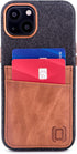 Dockem 13 2 M2F 6.1" Fabric Card Case for iPhone with Built-in Metal Plate for Magnetic Mounting, Stitched-on Genuine