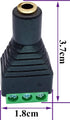 3 Pole 3.5mm Screw Terminal Stereo Audio Female to 3 Pin Female Screw Terminal Double Track Headphone Balun Adapter (5