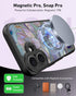 DEENAKIN 17 for iPhone Case Cute,Aesthetic Floral Hard Shell,Compatible with Magsafe,Trendy Unique Cool Retro Western