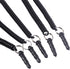 Wisdompro Stylus Tether, 10 Pack of Detachable Elastic Coil Tether Strings/Lanyards with 3.5mm Earphone Jack for Stylus Pens - Black