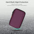 GLCON Hard Storage Case for Electronics Organizer, Deep Purple Tech Pouch for Hard Drive, Charger, Portable