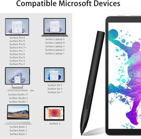 Stylus Pen for Microsoft Surface Pro, Windows Tablet Pencil with Palm Rejection & 4096 Pressure Level, Compatible with