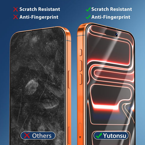 Yutonsu 2 Pack 17 6.9 Inch, 9H Tempered Glass Screen Protector for iPhone Pro Max Hardness, Anti Scratch, Bubble Free