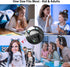 Wireless Headphones Cat Ear LED Light Up Bluetooth Foldable Headphones Over Ear w/Microphone for Online Distant Learning (Black)